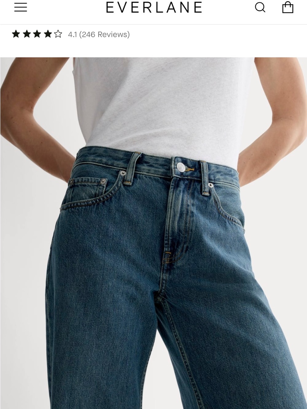 Everlane women’s The Mid Way Jeans — light Blue